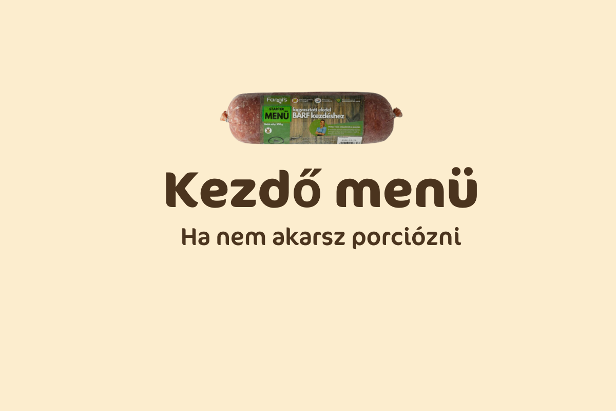 Kezdő menü BARF-hoz