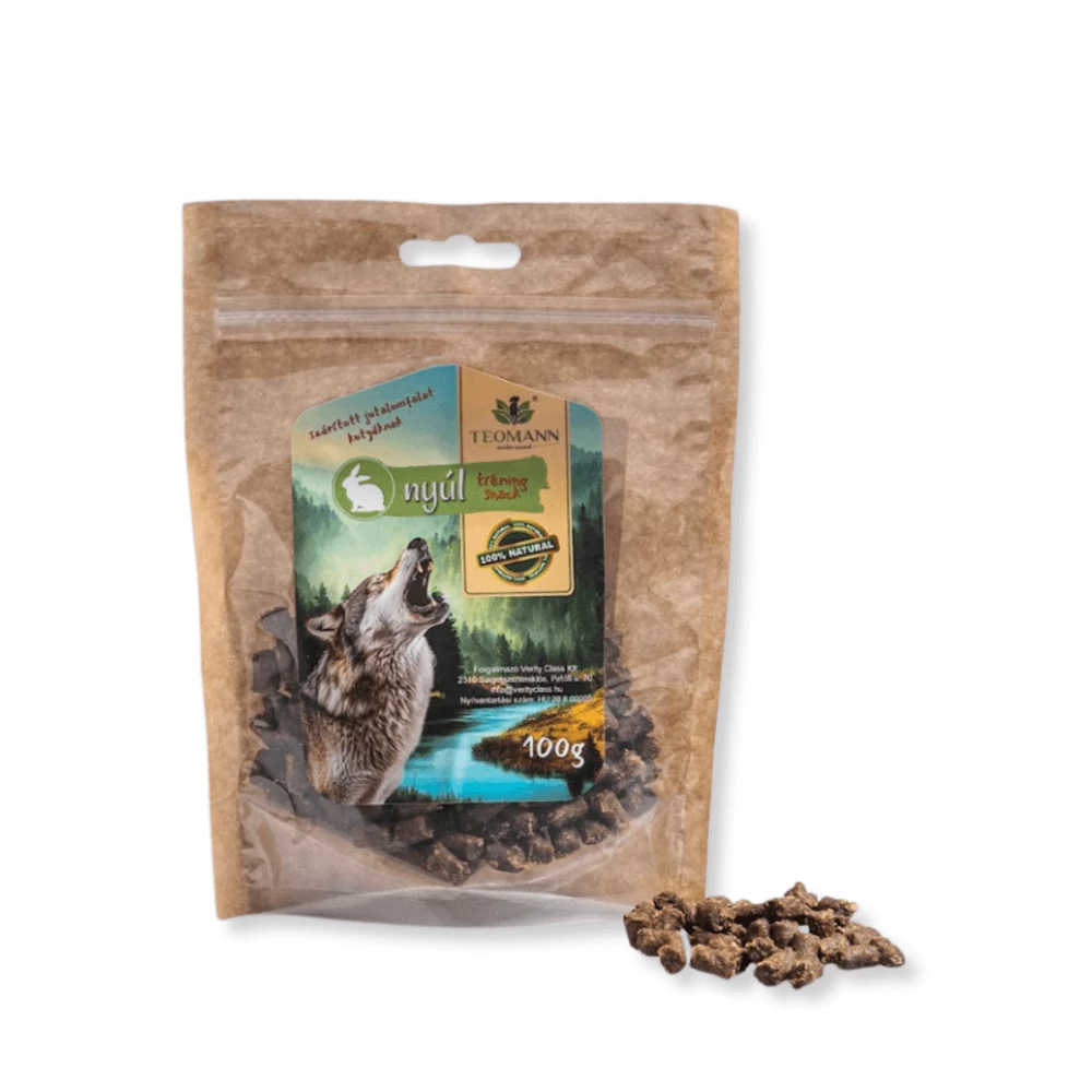 Nyúlhús tréning snakc kistestű allergiás kutyáknak jutalomfalat