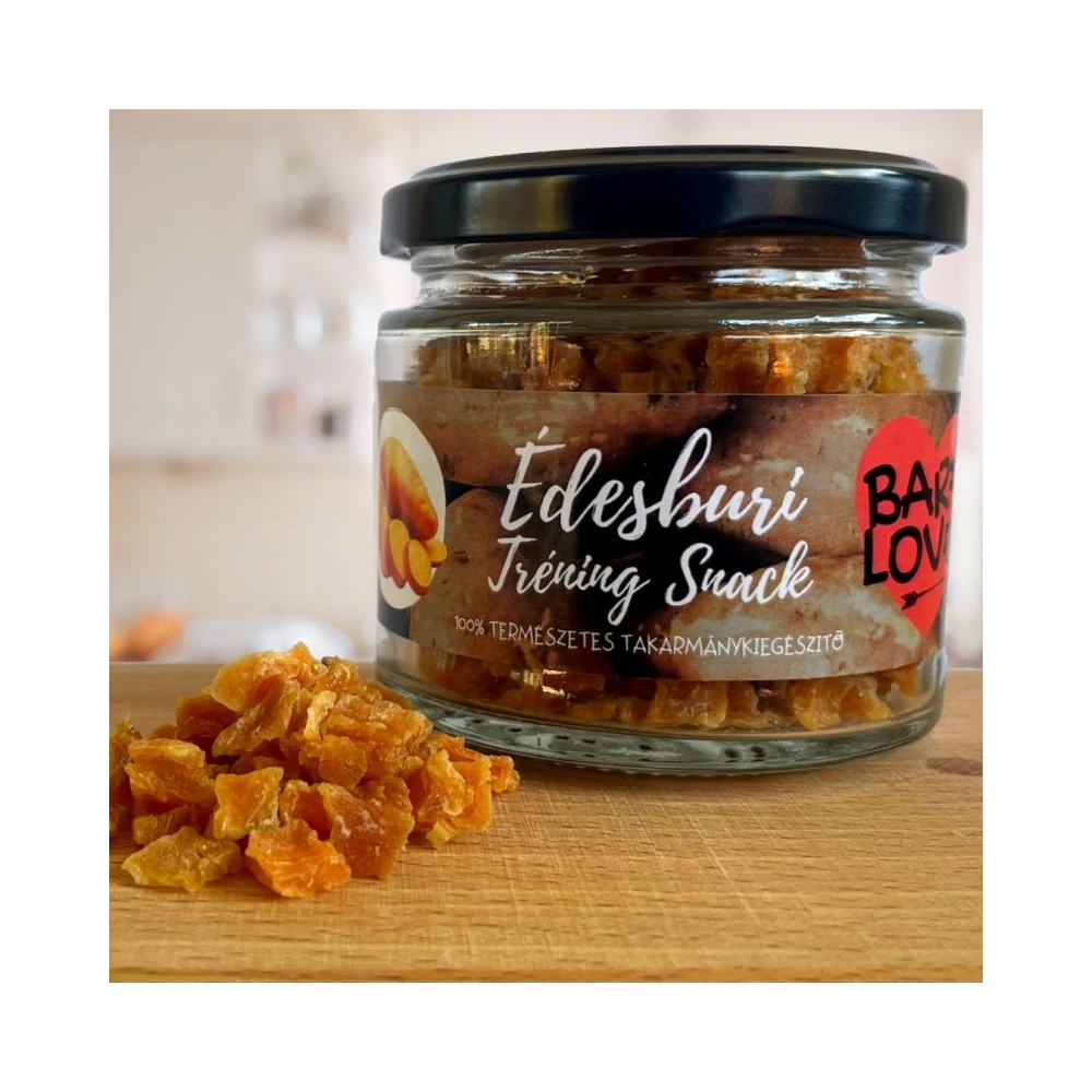 Édesburgonya tréning jutalomfalat kutyáknak, 90 g, BARF LOVE