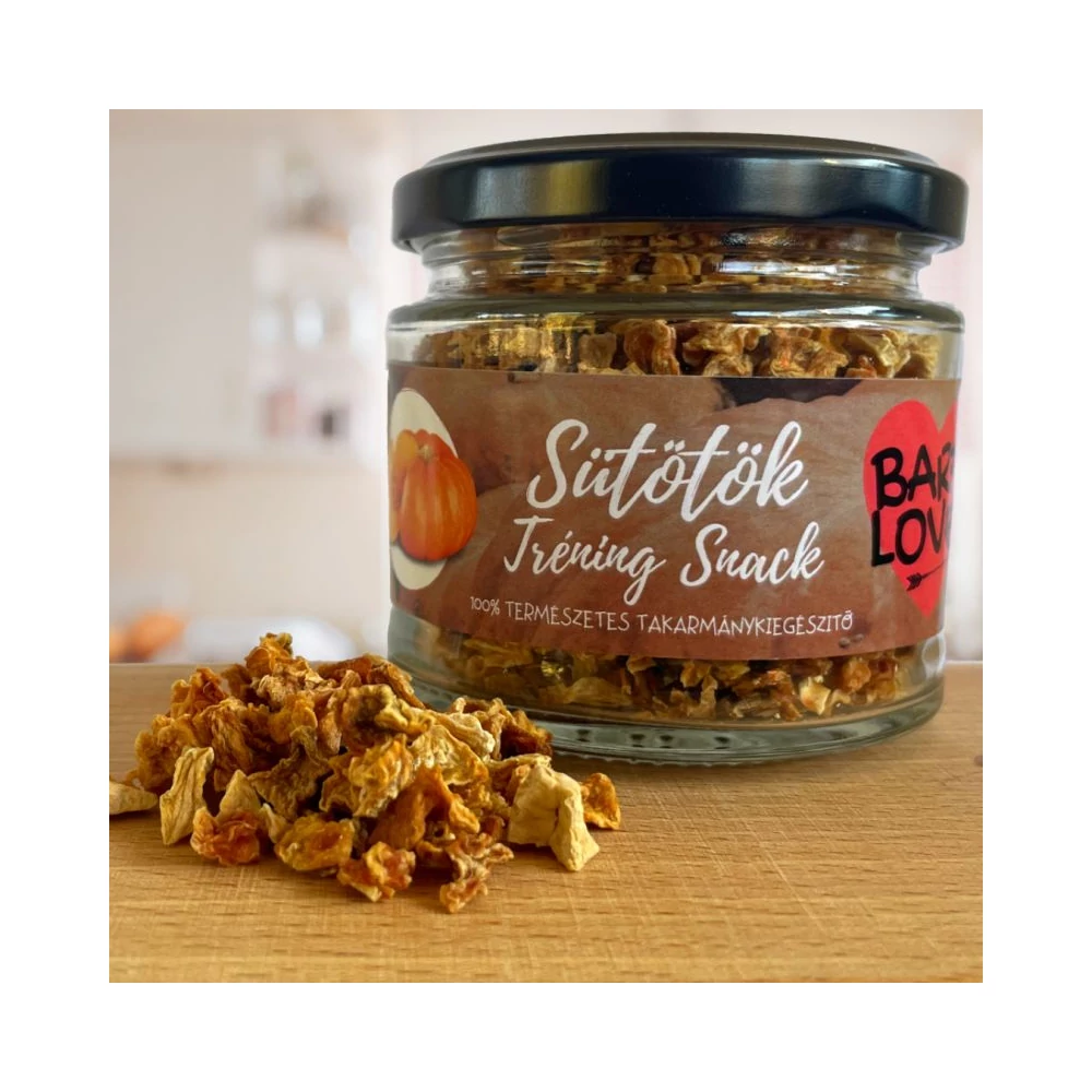 Sütőtök tréning jutalomfalat kutyáknak, 60 g, BARF LOVE