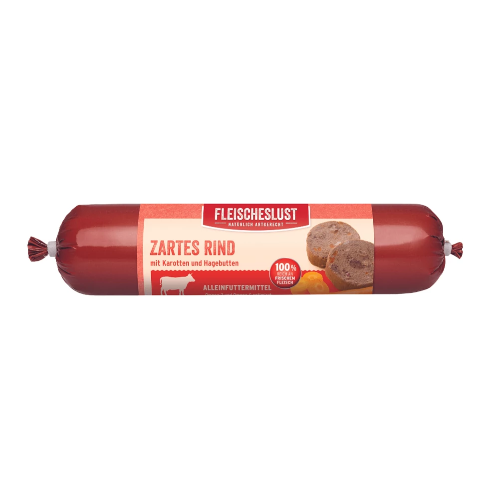 Kíméletes marhamenü répával és csipkebogyóval, 400g, Meatlove