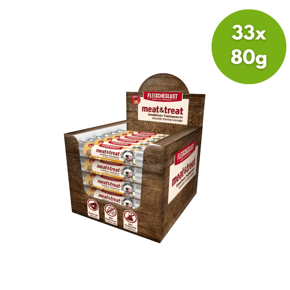 Meat &amp; trEat Szárnyas Tréningfalat, 33x80g