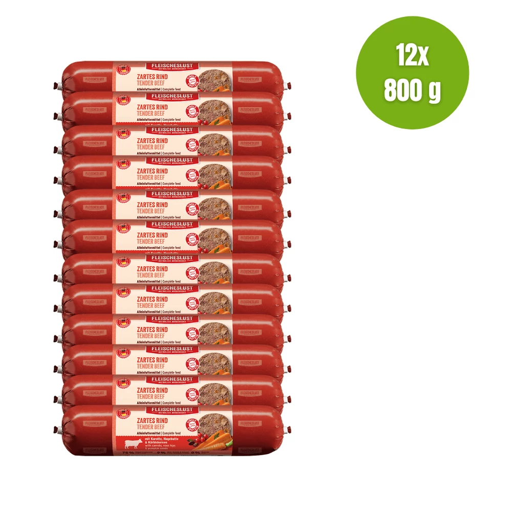 Kíméletes marha sárgarépával, csipkebogyóval és tökmaggal, 12x800g, MEATLOVE
