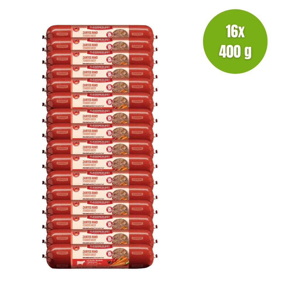 Kíméletes marha sárgarépával, csipkebogyóval és tökmaggal, 16x400g, MEATLOVE