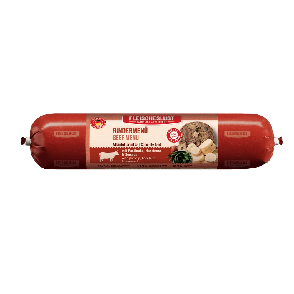 Marha menü paszternákkal, mogyoróval és hínárral, 800g, Meatlove