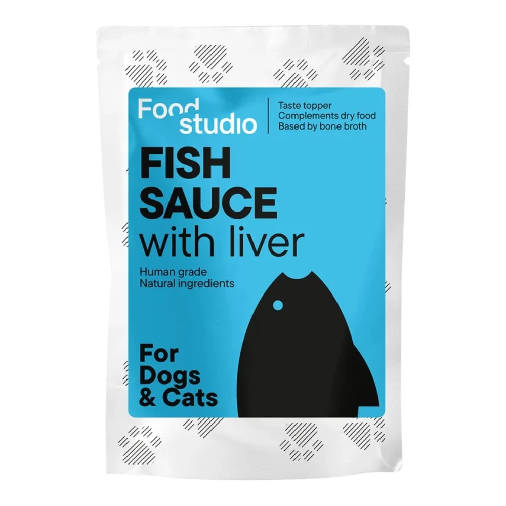 Bio Vöröshallé pisztráng májjal Kutyáknak és Macskáknak, 100 ml, Food Studio