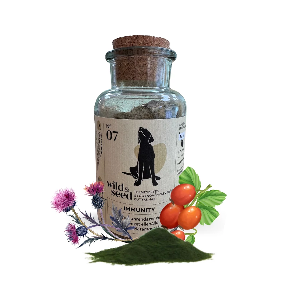 Immunity, immunerősítő gyógynövénykeverék, 90 g, Wild&Seed Immunity, immunerősítő gyógynövénykeverék, 90 g, Wild&Seed