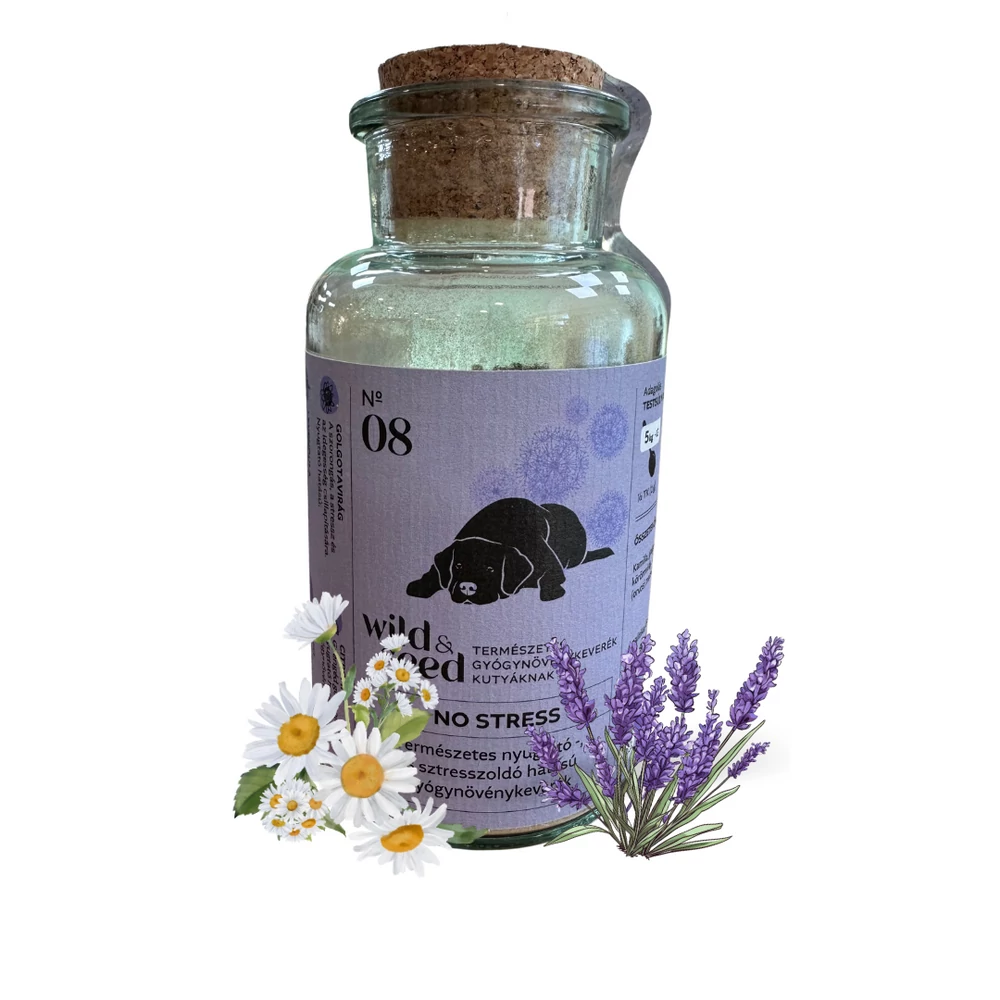 No stress, nyugtató hatású gyógynövénykeverék kutyáknak, 50 g, Wild&Seed No stress, nyugtató hatású gyógynövénykeverék kutyáknak, 50 g, Wild&Seed