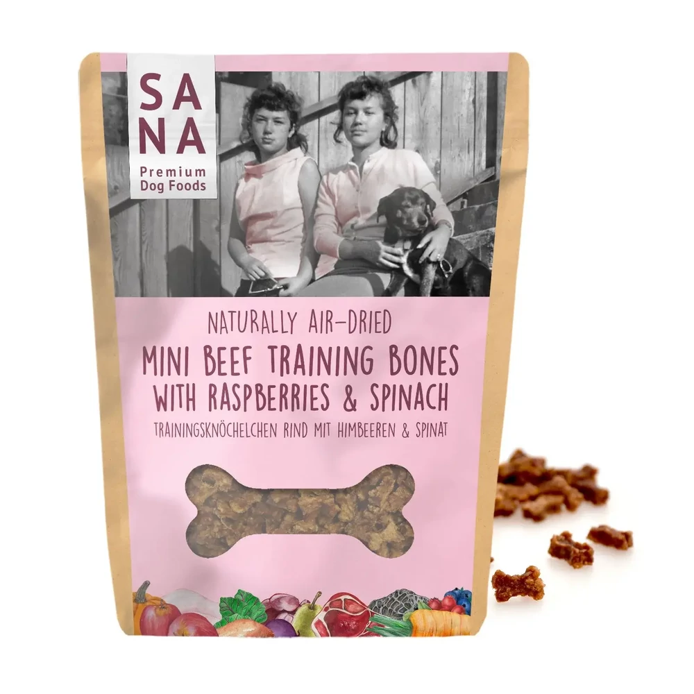 Marha tréning falat málnával és spenóttal, 100 g, Sanadog