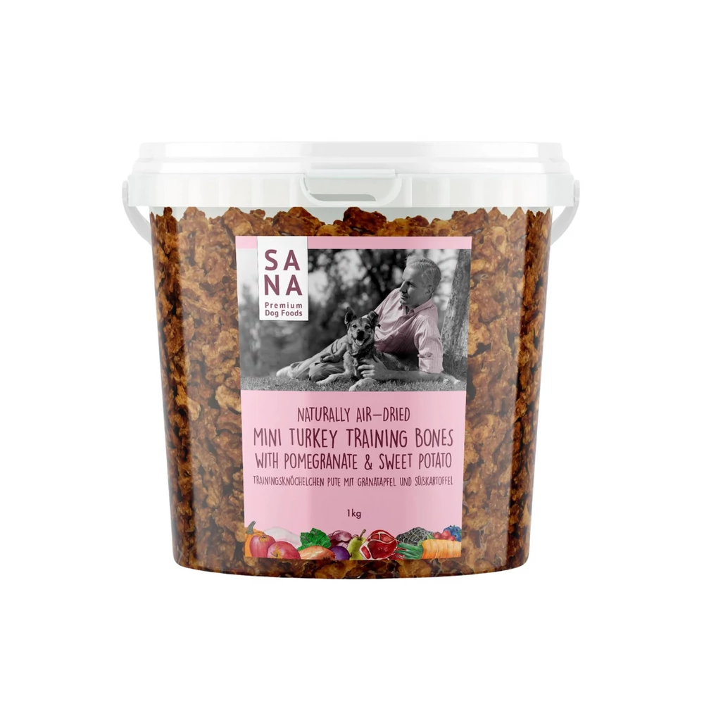 Pulyka tréningfalat gránátalmával és édesburgonyával, 1 kg, Sanadog Pulyka tréningfalat gránátalmával és édesburgonyával, 1 kg, Sanadog