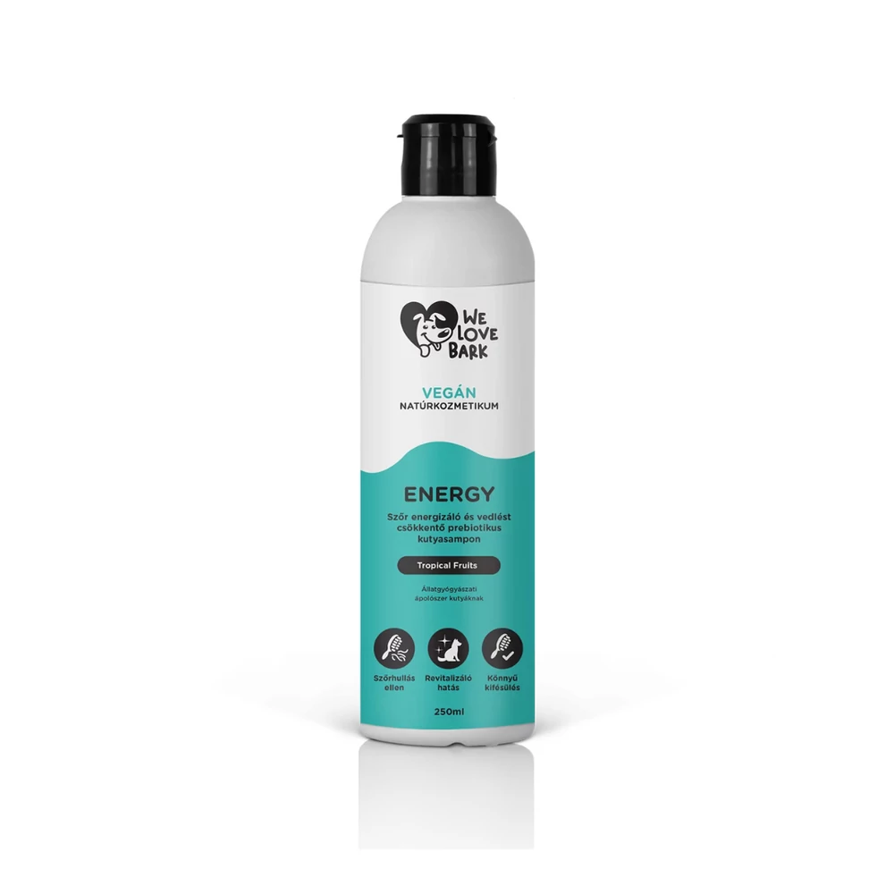 Energy vedlés csökkentő prebiotikus kutyasampon, We Love Bark, 250 ml