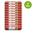 Kép 1/3 - Lazac marhahússal, sárgarépával, sütőtökkel és spirulinával, 12x800g, Meatlove