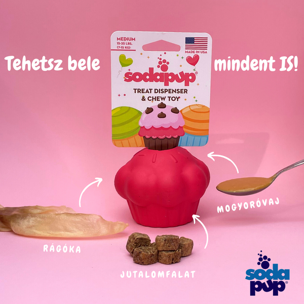 Muffin - Jutalomfalattal tölthető játék, SodaPup