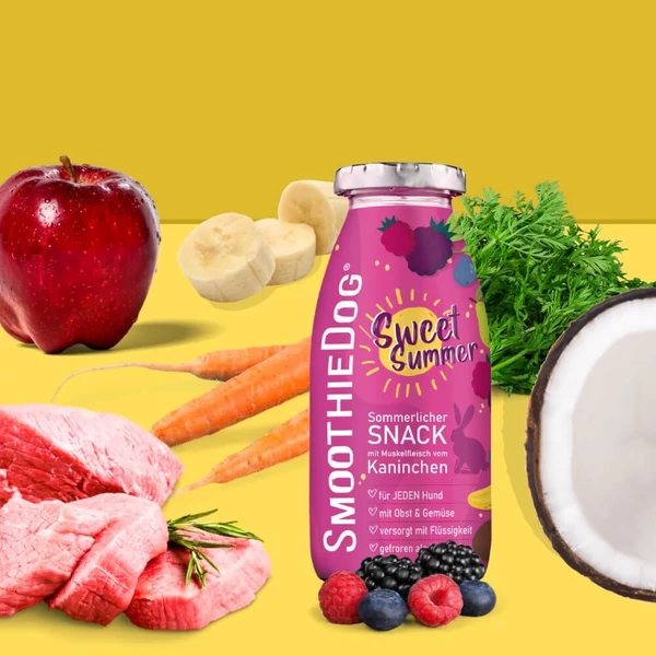 Nyúlhús smoothie menü kutyáknak, Summer Edition