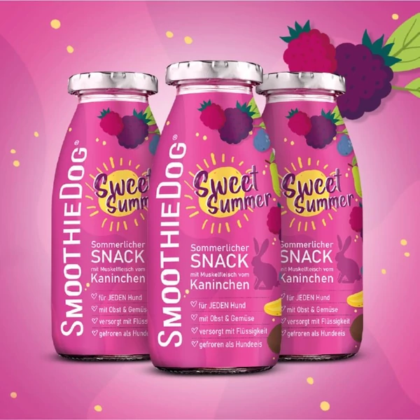 Nyúlhús smoothie menü kutyáknak, Summer Edition