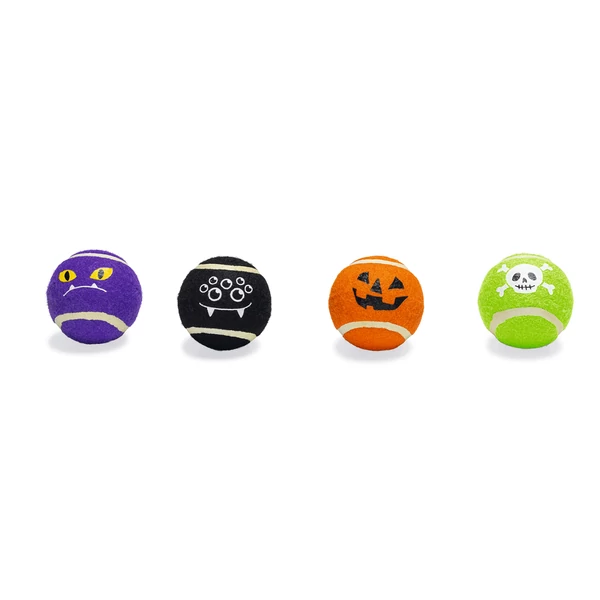Halloween Spooky teniszlabda, (4db), BZ