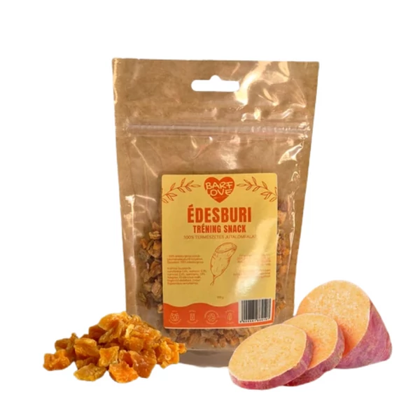 Édesburgonya tréning jutalomfalat kutyáknak, 100 g, BARF LOVE