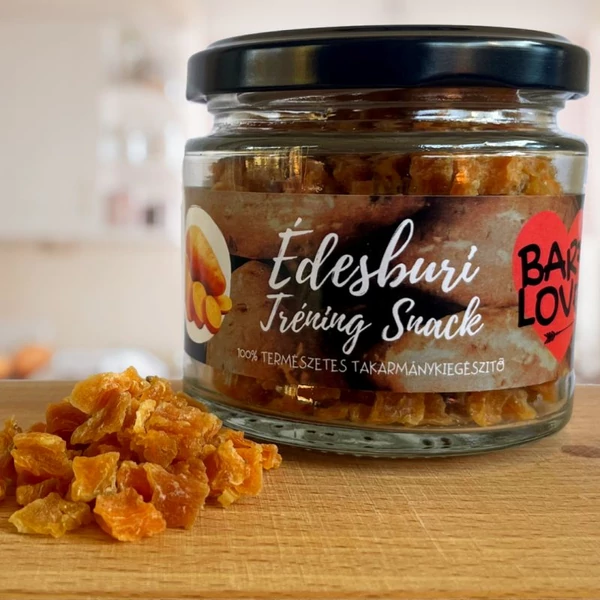 Édesburgonya tréning jutalomfalat kutyáknak, 90 g, BARF LOVE