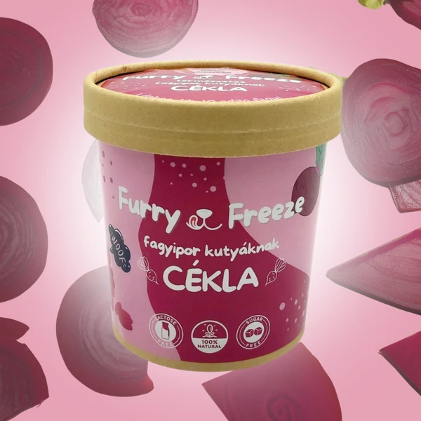 Furry Freeze kutyafagyi por - cékla ízesítéssel