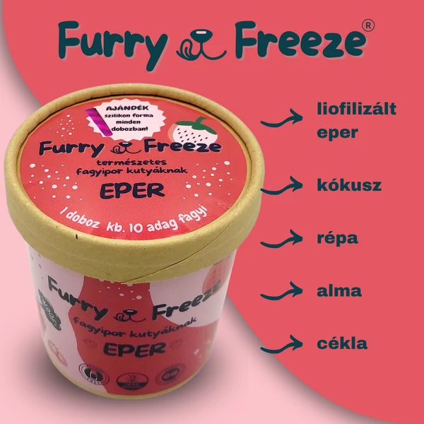 Kutyafagyi eper ízesítéssel, Furry Freeze