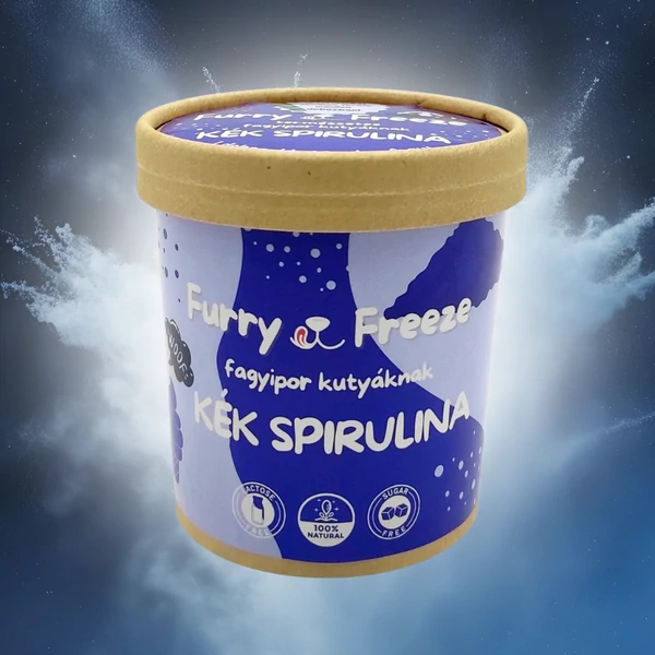 Furry Freeze kutyafagyi por - kék spirulina ízesítéssel