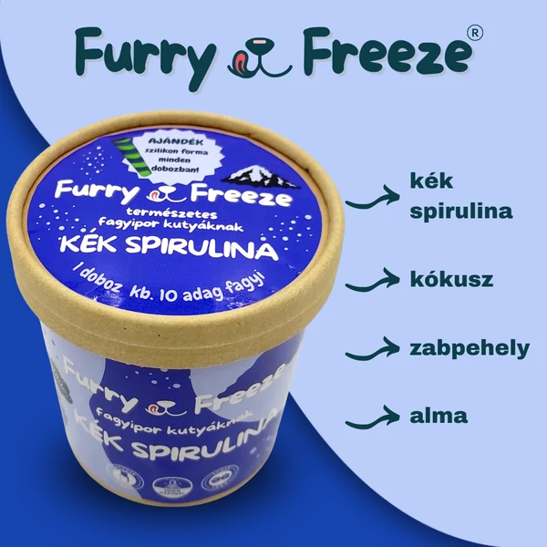 Kutyafagyi kék spirulina ízesítéssel, Furry Freeze