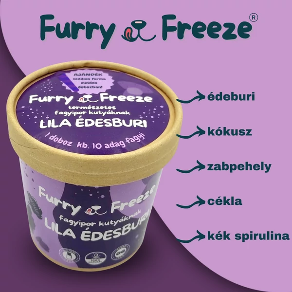 Kutyafagyi lila édesburi ízesítéssel, Furry Freeze