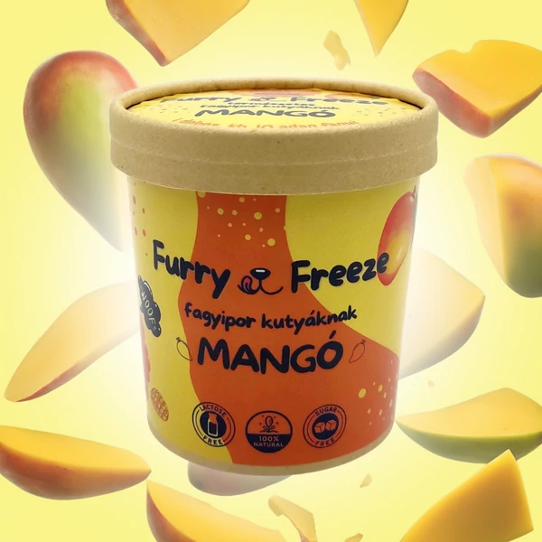 Furry Freeze kutyafagyi por - mangó ízesítéssel