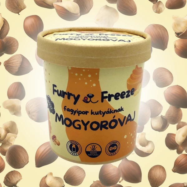 Furry Freeze kutyafagyi por - mogyoróvaj ízesítéssel