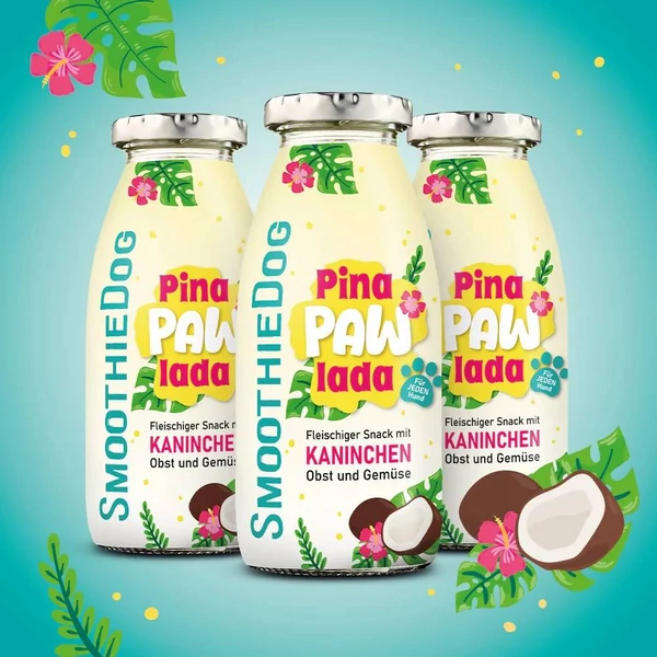 Nyúlhús smoothie menü kutyáknak 250 ml, Summer Edition,  SmoothieDog