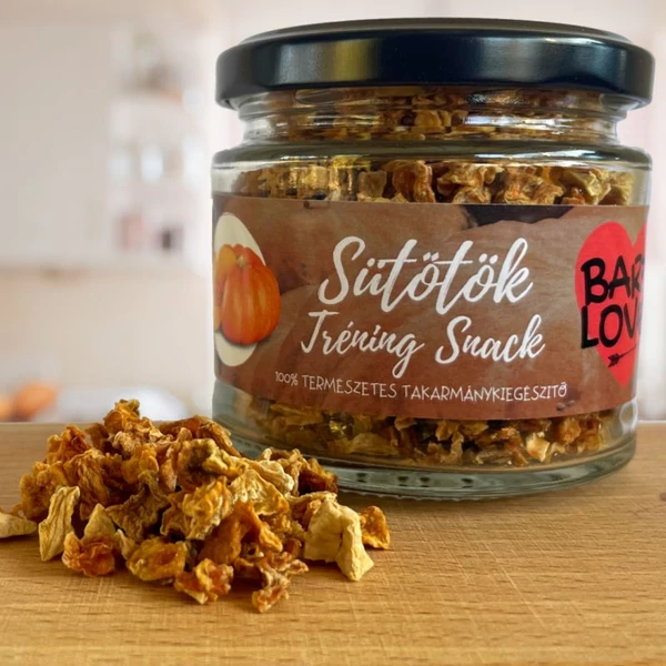 Sütőtök tréning jutalomfalat kutyáknak, 60 g, BARF LOVE