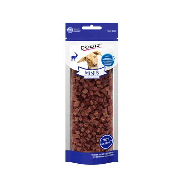 Szárított szarvashús mini tréning, 60g, Dokas