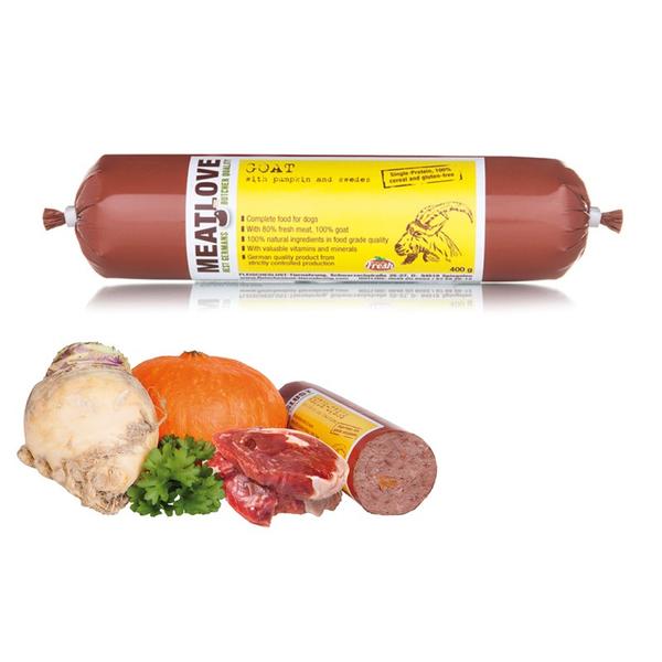 Tiszta kecske sütőtökkel menü kutyáknak Meatlove