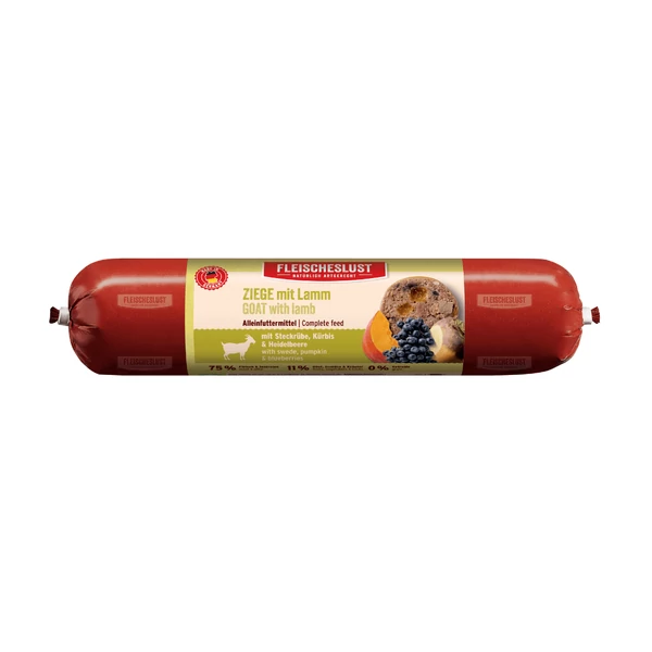 Kecske báránnyal, sütőtökkel, áfonyával és fehér répával, 800g, MEATLOVE