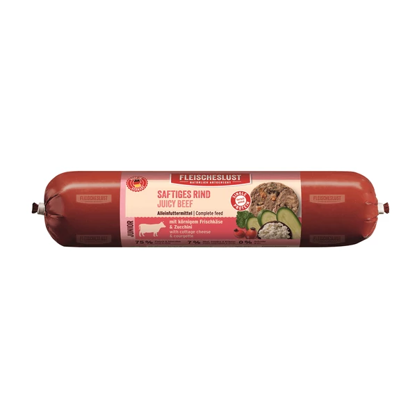 Junior szaftos marha cottage cheese-zel és cukkinivel, 800g, Meatlove