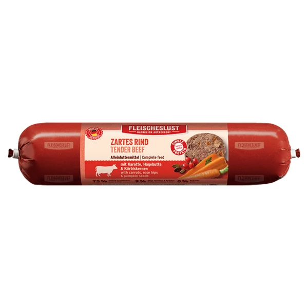 Kíméletes marha sárgarépával, csipkebogyóval és tökmaggal, 800g, MEATLOVE