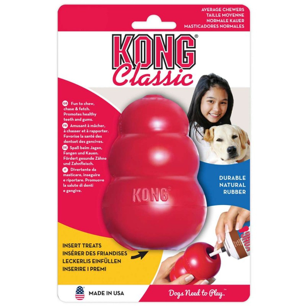 Kutyajáték KONG Classic, L, piros