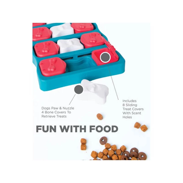 Dog Brick interaktív csemege kirakós kutyajáték, középhaladó 2-es szint, Nina Ottosson