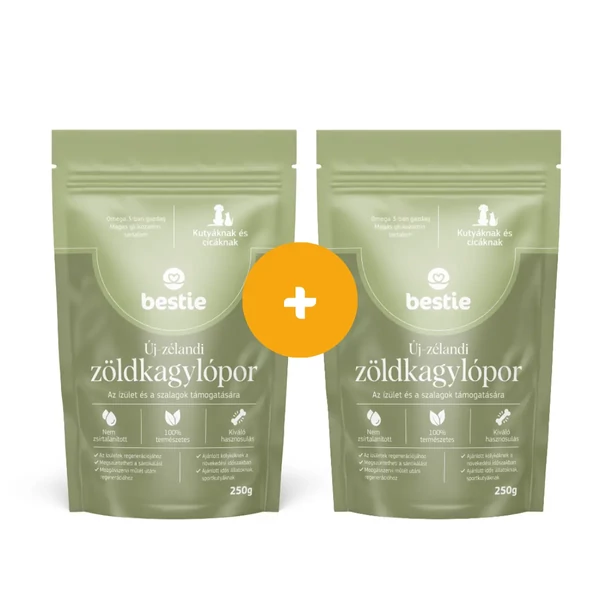 Új-zélandi Zöldkagylópor, 2*250 g, Bestie