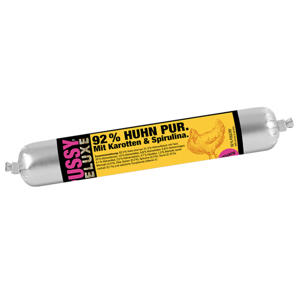 Pussy Deluxe Macskamenü - Csirke répával és spirulinával, 100g, MEATLOVE