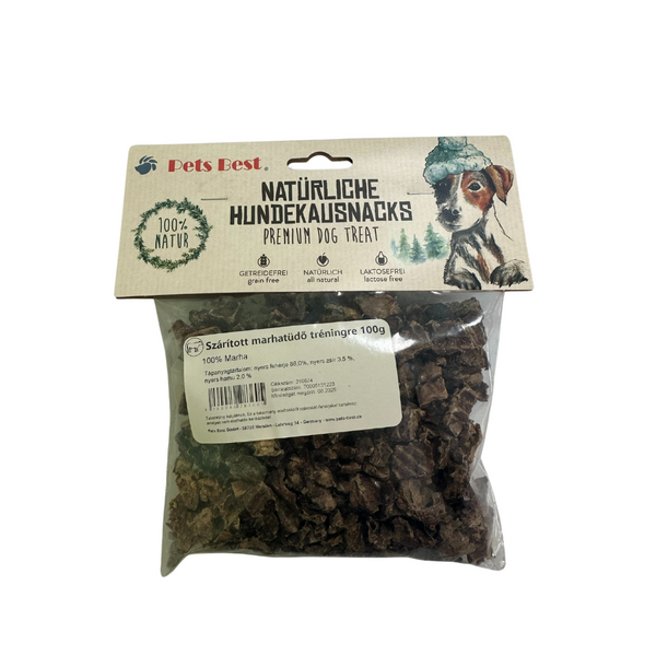 Szárított marhatüdő tréningre, 100 g, Pet's Best