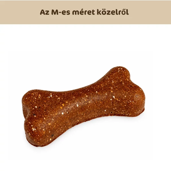 Dentie M fogtisztító rágócsont közelről, csont formájú rágóka kutyáknak